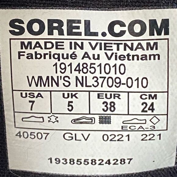 Sorel Sorel Cate Buckle Bootie Sz 7 Black Leather Ankle Waterproof - Picture 11 of 15